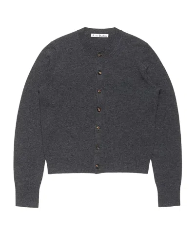 Acne Studios Fitted Cardigan In Gray
