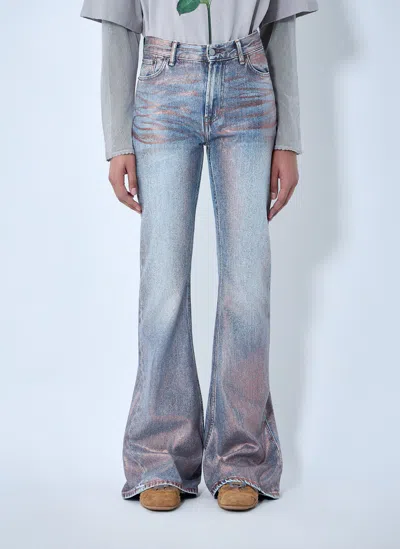 Acne Studios Fitted Glitter Jeans In Blue