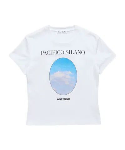 Acne Studios Fitted Graphic T-shirt In White