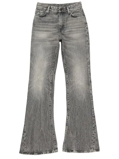 Acne Studios Fitted Jeans 2025f Woman Black In Gray