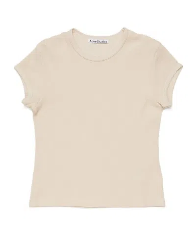 Acne Studios Fitted Ribbed T-shirt In White