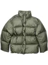 Acne Studios Fitted-waist Puffer Jacket In Green
