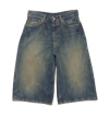 Acne Studios Judda Straight-leg Denim Shorts In Gray