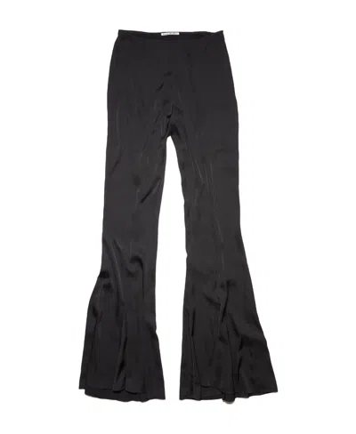 Acne Studios Flared High-waisted Trousers In Black