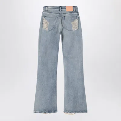 Acne Studios Flared Jeans With Rips In Blue | ModeSens
