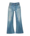 Acne Studios Flared Patch Trousers In Blue