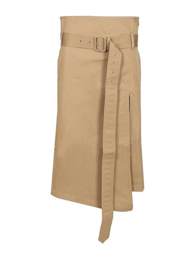 Acne Studios Flared Skirt In Sand