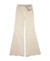 Acne Studios Flared Stretch-cotton Trousers In Nude