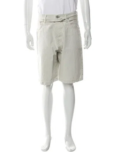 Pre-owned Acne Studios Flat Front Shorts In White