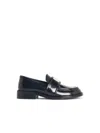 Acne Studios Leather Loafers Black In Multi