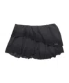 Acne Studios Ruffled Drawstring Mini Skirt In Black