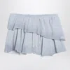 Acne Studios Mini Skirt With Ruffled Asymmetric Hem In Blue
