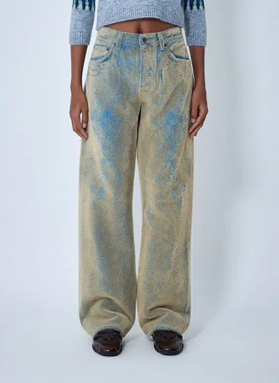 ACNE STUDIOS FLOCKED DENIM JEANS