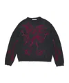 Acne Studios Flocked-logo Distressed Jumper In Black