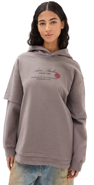 Acne Studios Floor Business Card Hoodie Grey