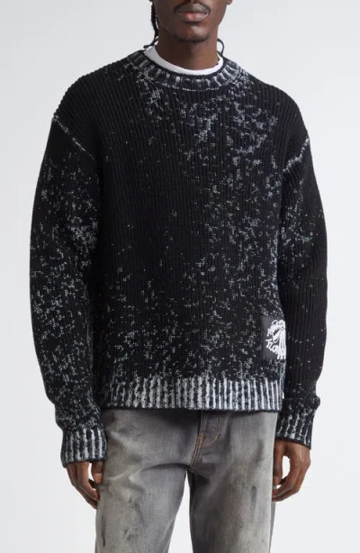 Acne Studios Floragatan 13 Cotton Blend Sweater In Black