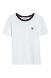 Acne Studios Floragatan 13 Eram U Bow Ringer T-shirt In Optic White 183