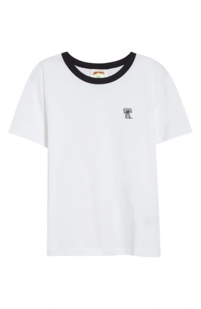 Acne Studios Floragatan 13 Eram U Bow Ringer T-shirt In Optic White 183