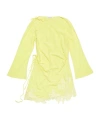 Acne Studios Floral-lace Detail Mini Dress In Yellow
