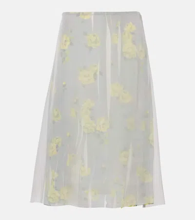 Acne Studios Midirock Aus Mesh In Blau
