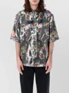 Acne Studios Sandro Printed Fluid Tech Shirt In Black