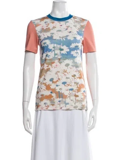 Pre-owned Acne Studios Floral Print Crew Neck T-shirt
