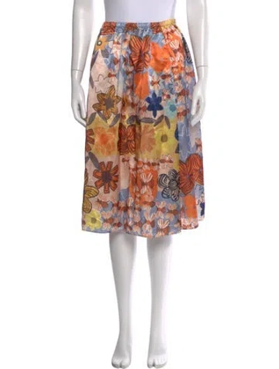 Pre-owned Acne Studios Floral Print Knee-length Skirt In Multi