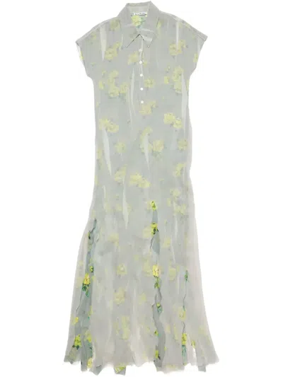 Acne Studios Dranee Long Dress In Grey