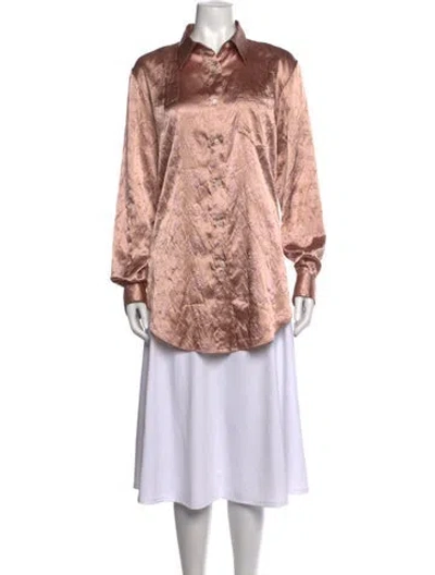 Pre-owned Acne Studios Floral Print Long Sleeve Top In Pink