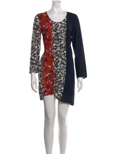 Pre-owned Acne Studios Floral Print Mini Dress In Black