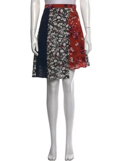 Pre-owned Acne Studios Floral Print Mini Skirt In Black