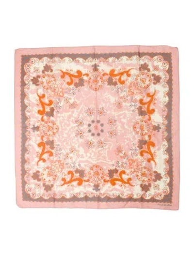 Pre-owned Acne Studios Floral Print Scarf In Pink