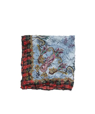 Acne Studios Floral-print Silk Scarf In Multicolor