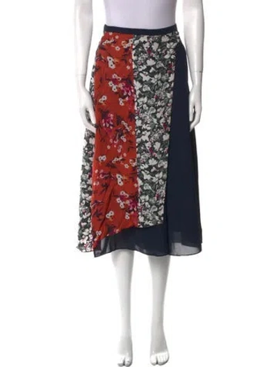 Pre-owned Acne Studios Floral Print Wide Leg Pants In Black