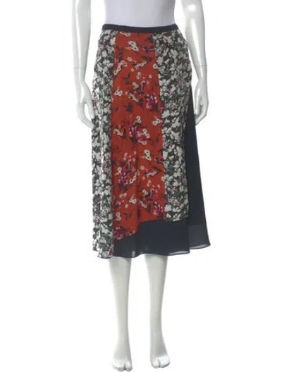 Pre-owned Acne Studios Floral Print Wide Leg Pants In Black