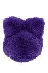 Acne Studios Fluffy Bow Eco-fur Hat Women In Purple