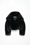 Acne Studios Jacka Faux Fur Collar Svart In Black