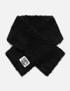 Acne Studios Black Fluffy Scarf In Black