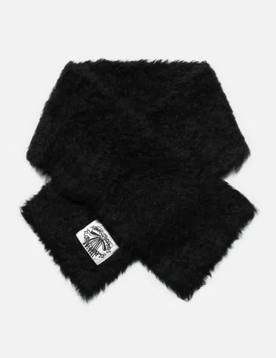 Acne Studios Black Fluffy Scarf In 900 Black