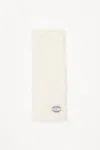 Acne Studios Logo-tag Faux-fur Scarf In White