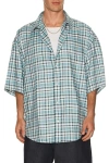 Acne Studios Fluid Check Flannel Midsummer Shirt In Multi