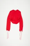 Acne Studios Fluid Silk Blouse In Bright Red