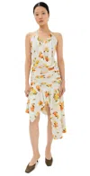 Acne Studios Patterned Dress In Orange/white