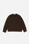 Acne Studios V-neck Embroidered Sweater In Brown
