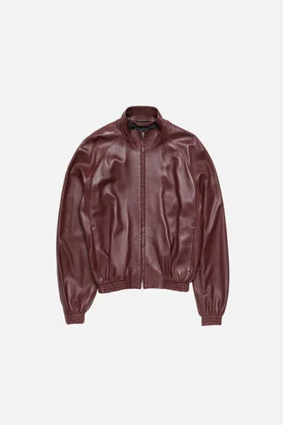 Acne Studios Fn Mn Leat000322 Leather Outerwear In Burgundy
