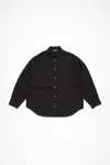 Acne Studios Logo-embroidered Shirt In 900 Black