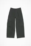 Acne Studios Ripstop Cargo Trousers In Bm0 Faded Black