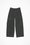 Acne Studios Ripstop Cargo Trousers In Faded Black