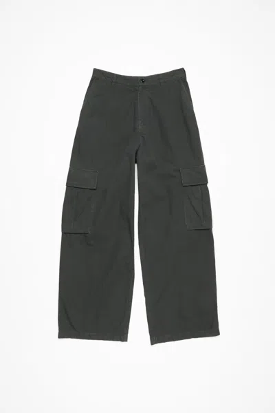 Acne Studios Ripstop Cargo Trousers In Faded Black