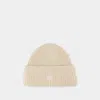 Acne Studios Fn-ux Beanie -  - Wool - Oatmeal In Beige